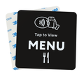 Tap to View Menu NFC card with 3M adhesive backing