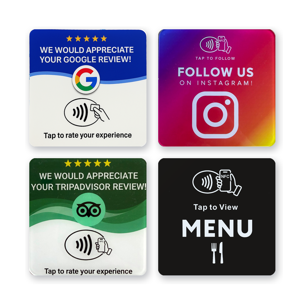 Mix bundle of 20 square NFC cards, 5 of each kind