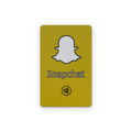 Snapchat NFC card, follow us on Snapchat, with 3M adhesive backing