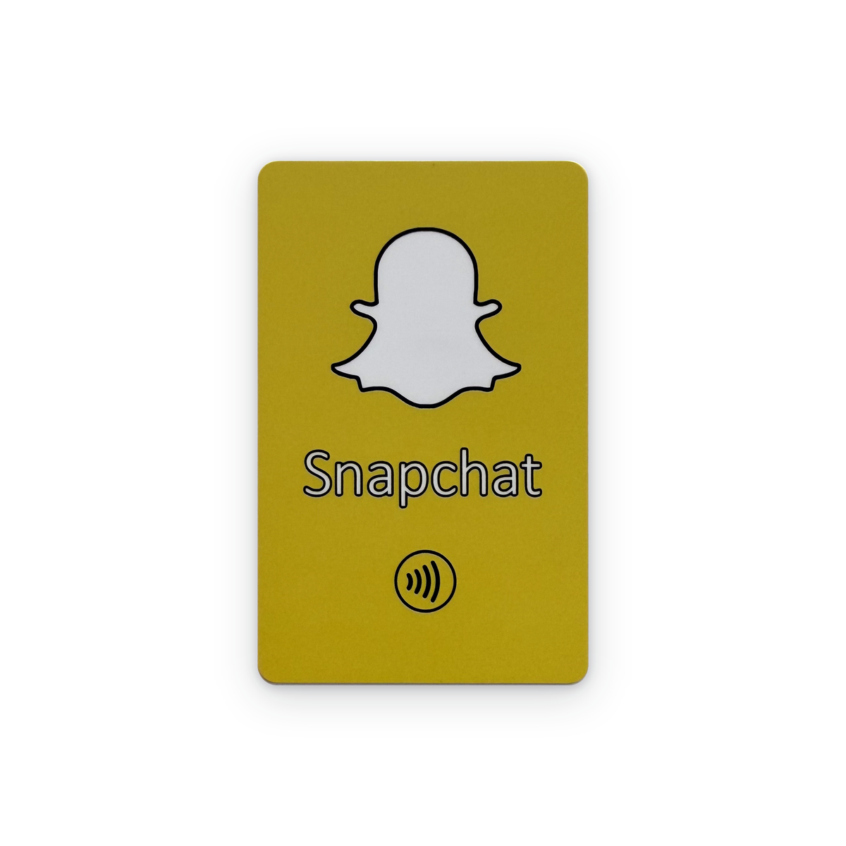Snapchat NFC card, follow us on Snapchat, with 3M adhesive backing