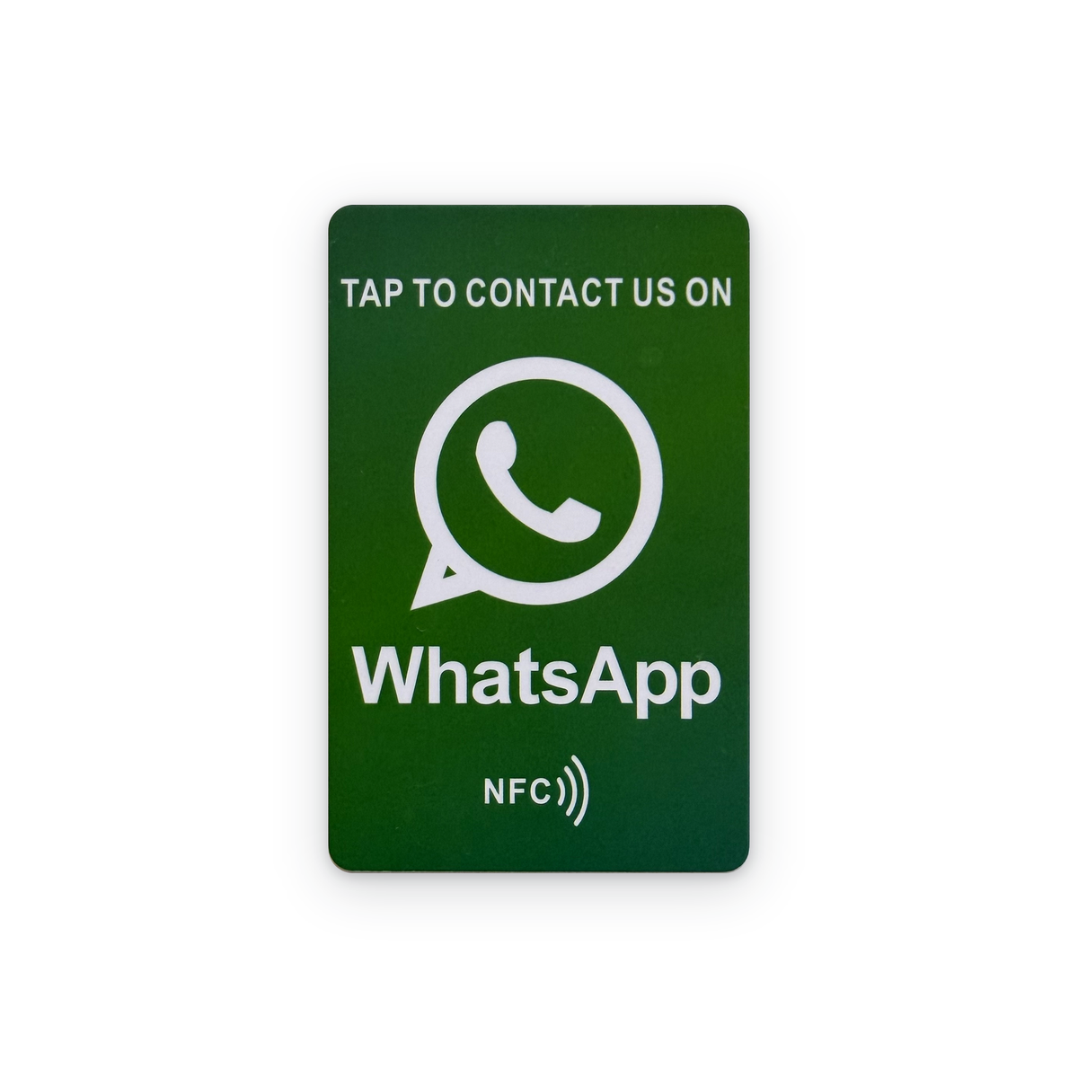 WhatsApp NFC card, tap to contact us on WhatsApp, with 3M adhesive backing